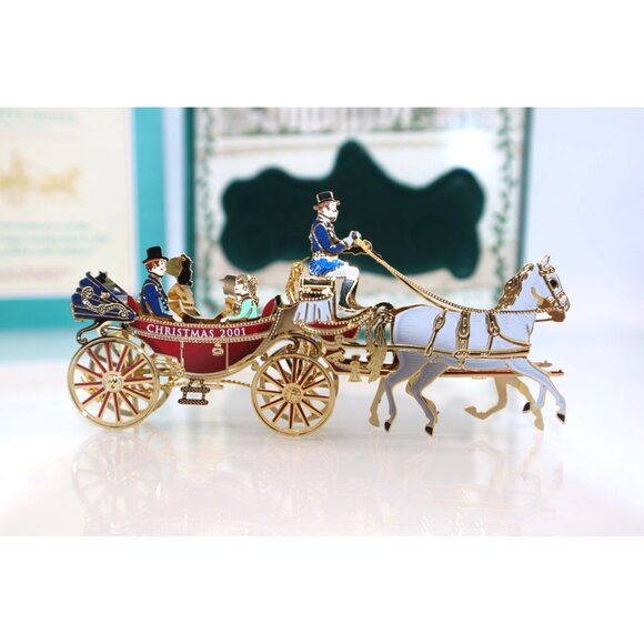 The White House 2001 Christmas Ornament Historical Assn. Presidential Carriage - Picture 1 of 5
